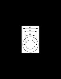 Borchia rosetta per cilindro Ø23mm, ottone - THIRARD