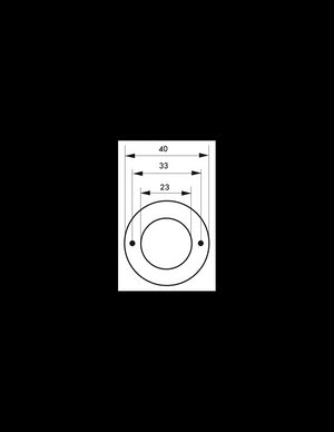 Borchia rosetta per cilindro Ø23mm, ottone - THIRARD