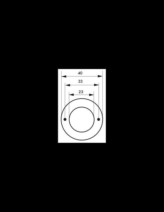 Borchia rosetta per cilindro Ø23mm, ottone - THIRARD