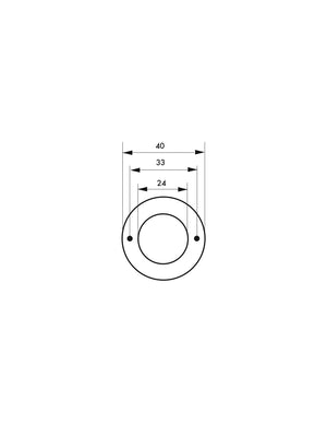 Borchia rosetta per cilindro Ø24mm, ottone - THIRARD