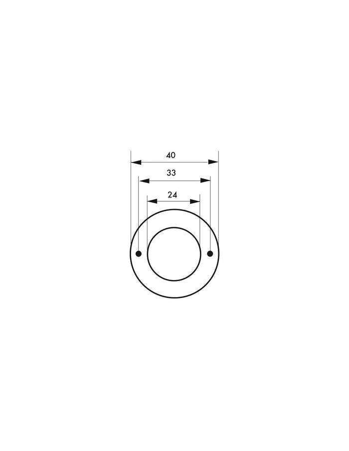 Borchia rosetta per cilindro Ø24mm, ottone - THIRARD