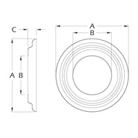 Rosone circolare per tubi pellet, diametro 80mm