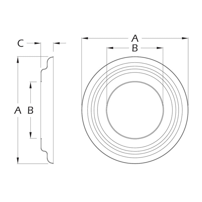 Rosone circolare per tubi pellet, diametro 80mm