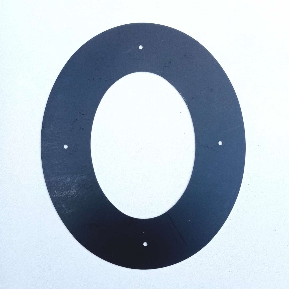 Rosone ellittico a 45 gradi per stufa a legna, diametro 120mm