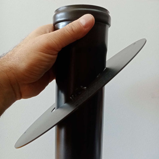 Rosone mf da 80mm con flangia inclinabile da 0 a 45 gradi per serie pellet