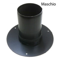 Rosone unico nero pellet da 80mm