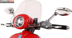 Moto Elettrica per Bambini Piaggio Vespa 946 12V con Parabrezza-Rosso