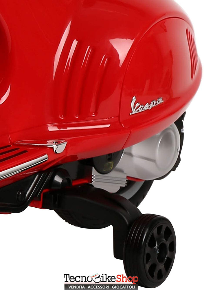 Moto Elettrica per Bambini Piaggio Vespa 946 12V con Parabrezza-Rosso