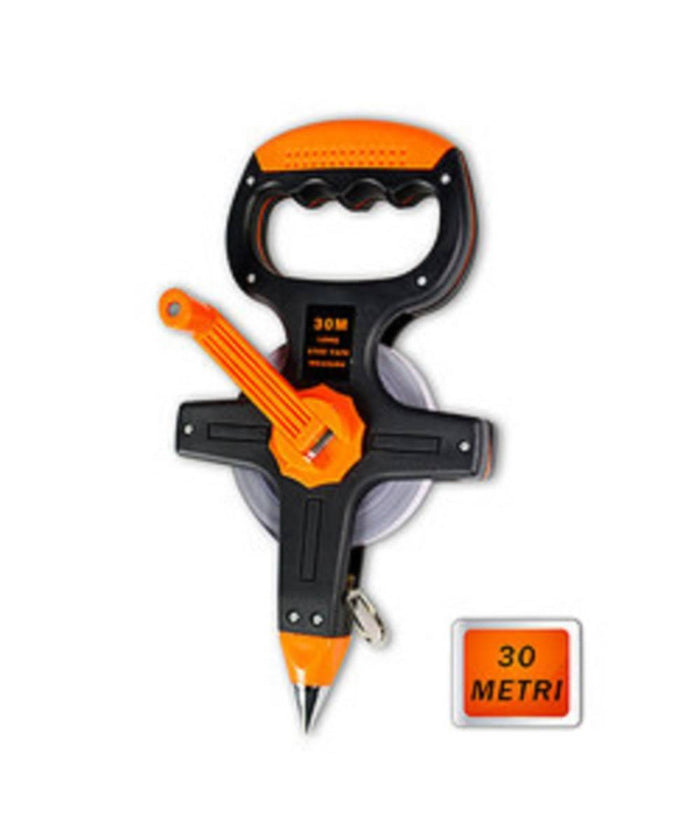 Rotella Metrica Nastro In Acciaio 30 O 50 Metri Con Picchetto Metro Per Misurare         