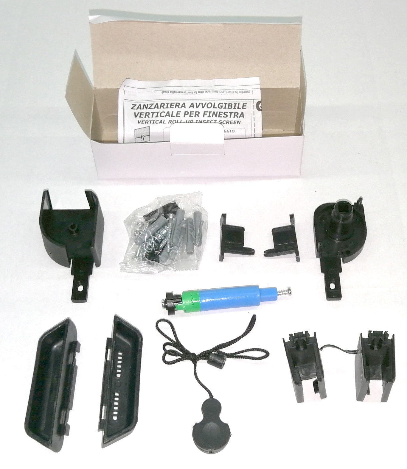 Zanzariera avvolgibile verticale 140x250 bronzo con frizione - NO BRAND