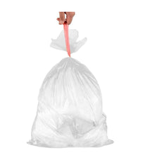 Rotoli Sacchetti Buste Per Spazzatura 115lt 72x105 Chiusura Con Laccetto Bianco         