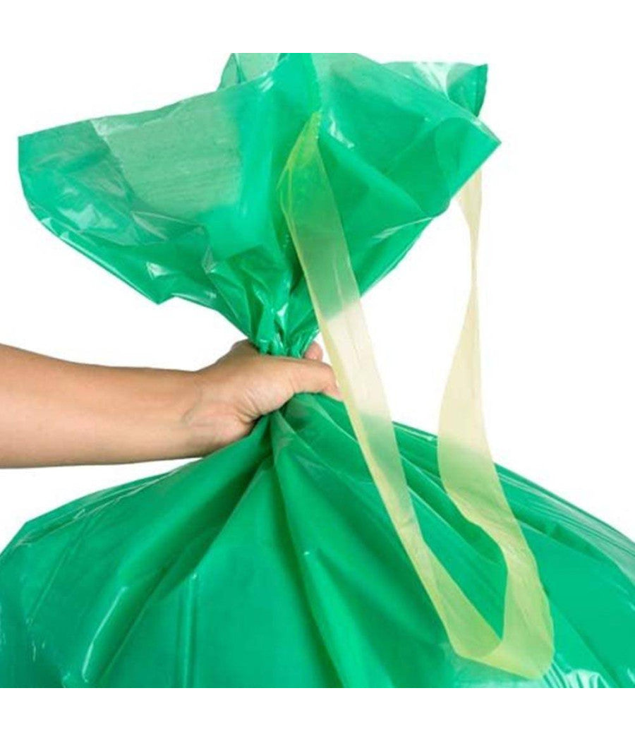 Rotoli Sacchetti Spazzatura Sacco Giardinaggio 150lt 80x120cm Con Laccetti 20pz         