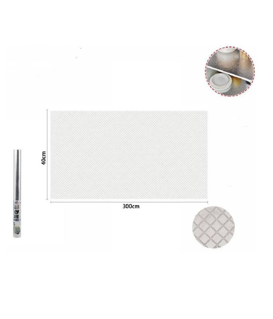 Rotolo Adesivo Alluminio 40cmx3mt Per Cassetti Mobili Armadi Parati Cucina 70505         