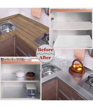 Rotolo Adesivo Alluminio 61cmx3mt Per Cassetti Mobili Armadi Parati Cucina 70506         