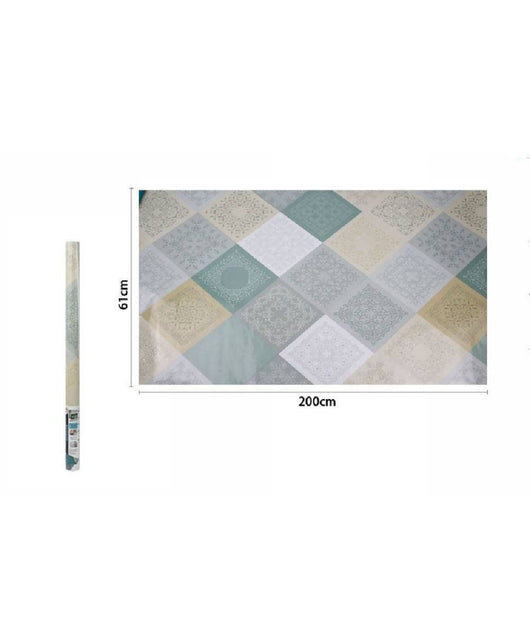 Rotolo Adesivo Per Muri Parete Carta Da Parati 61cmx2mt Effetto Maioliche 70862         