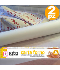 Rotolo Bobina Carta Forno 41gr/mq Per Alimenti 6 Mt 280° Per Dolci Biscotti         
