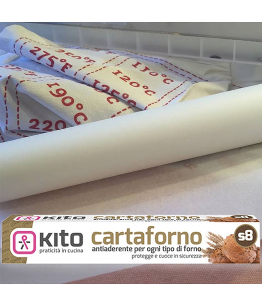 Rotolo Bobina Carta Forno S8 41gr/mq Per Alimenti 3 Mt 280° Per Dolci Biscotti         