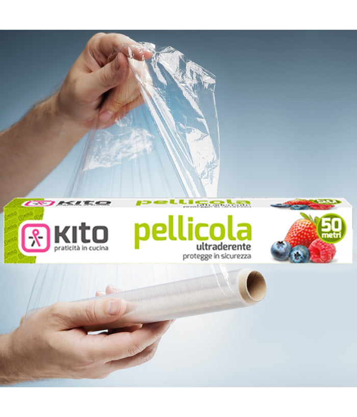 Rotolo Bobina Pellicola Per Alimenti Trasparente In Pvc Da 50mt X 28cm Aderente         