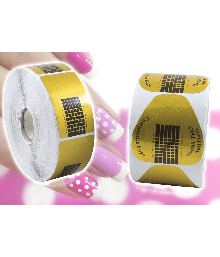 Rotolo Cartine Unghie Rettangolare Allungamento Per Ricostruzione Nail Art 500pz         