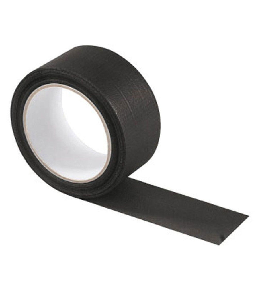 Rotolo Nastro Adesivo Americano Telato Nero 4,8cmx10mt Resistente Impermeabile         