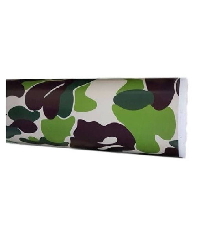 Rotolo Pellicola Adesiva Auto Moto Interno Esterno Militare Chiaro 152cmx30m         