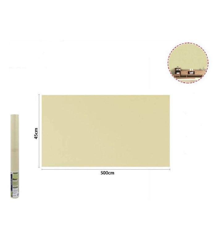 Rotolo Pellicola Adesiva Colore Giallo 45cmx5mt Per Mobili Carta Da Parati 71127         