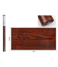 Rotolo Pellicola Adesiva Effetto Legno 45cm X 2mt Cassetti Carta Da Parati 89234         