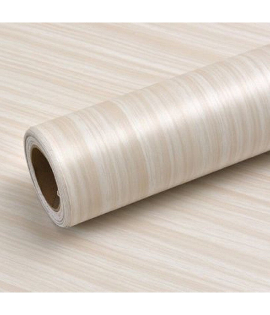 Rotolo Pellicola Adesiva Effetto Legno Chiaro 45cmx2m Cassetti Mobili Parati         