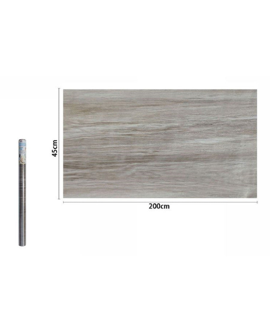 Rotolo Pellicola Adesiva Parete Effetto Legno 45cm X 2mt Cassetti Mobili 71240         