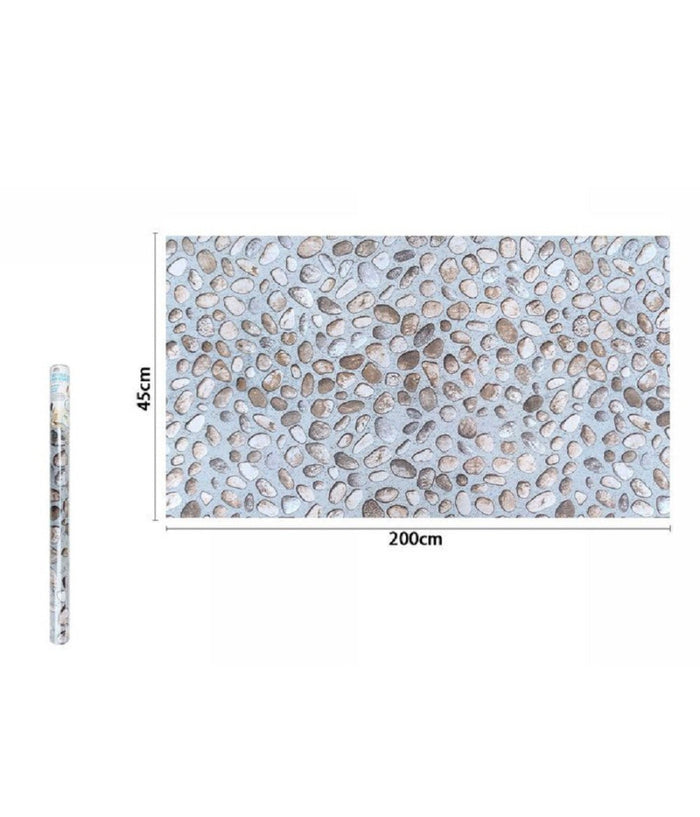 Rotolo Pellicola Adesiva Per Parete Con Sassolini 45cmx2mt Mobili Cassetti 71272         