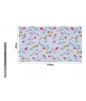 Rotolo Pellicola Adesiva Per Parete Effetto Floreale 45x150 Cm Parati Casa 71293         