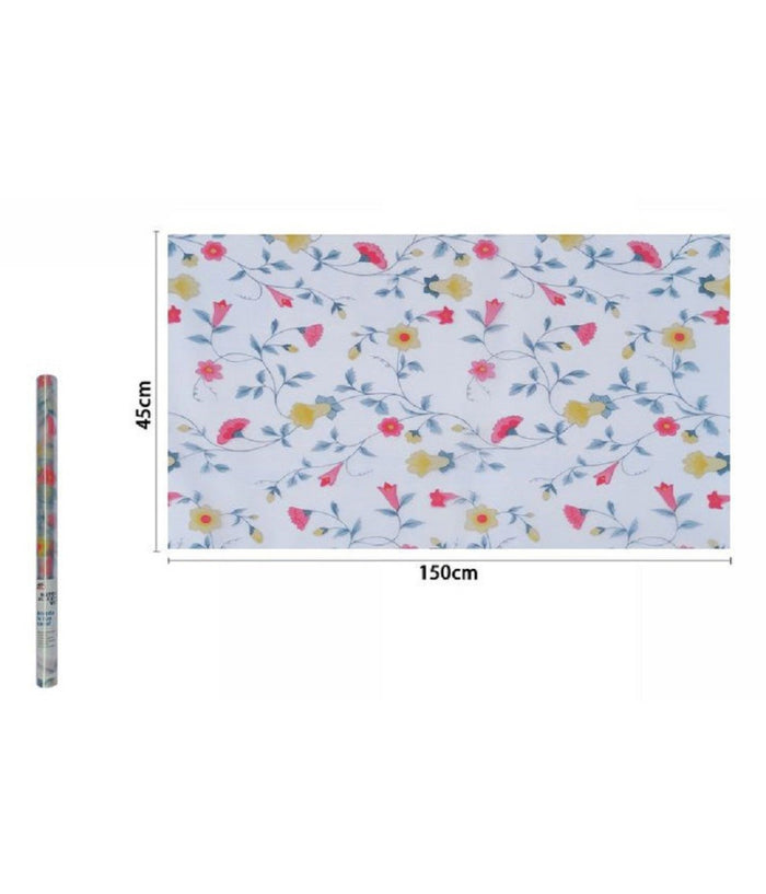 Rotolo Pellicola Adesiva Per Parete Effetto Floreale 45x150 Cm Parati Casa 71293         