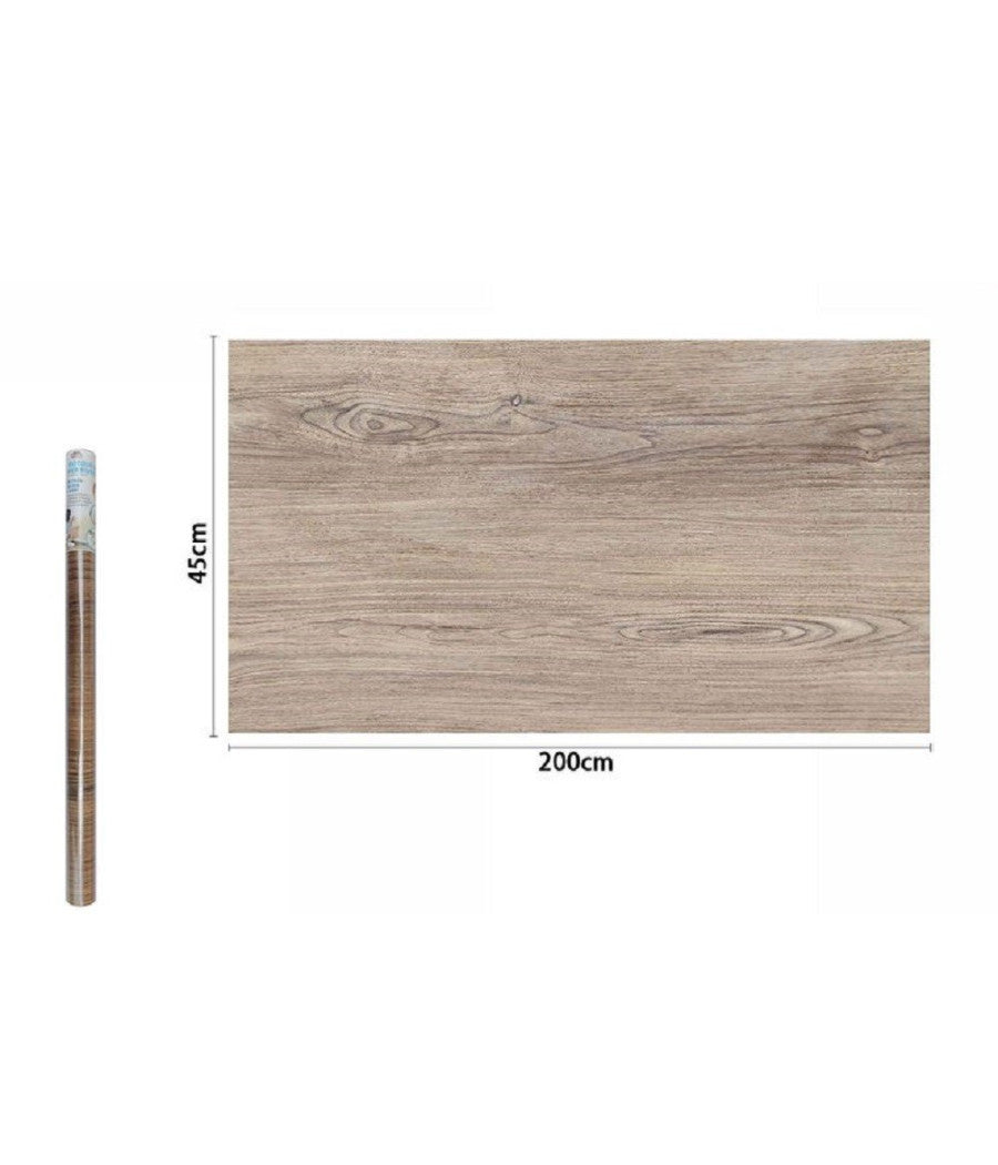 Rotolo Pellicola Adesiva Per Parete Effetto Legno 45 Cm X 2 Mt Mobili Casa 71241         