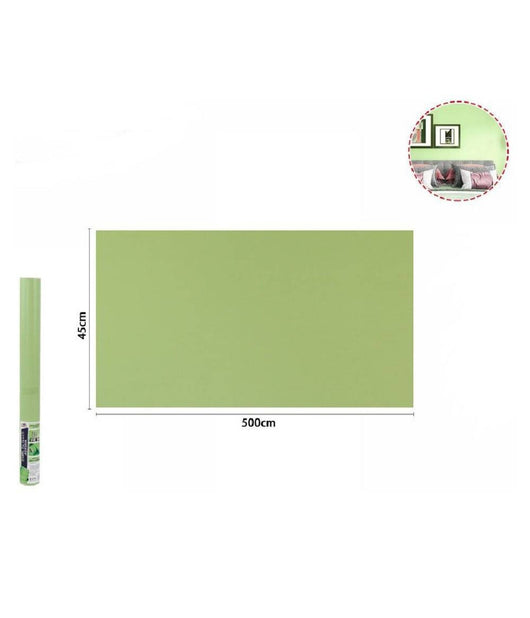 Rotolo Pellicola Adesiva Verde Chiaro 45cmx5mt Per Mobili Carta Da Parati 71126         