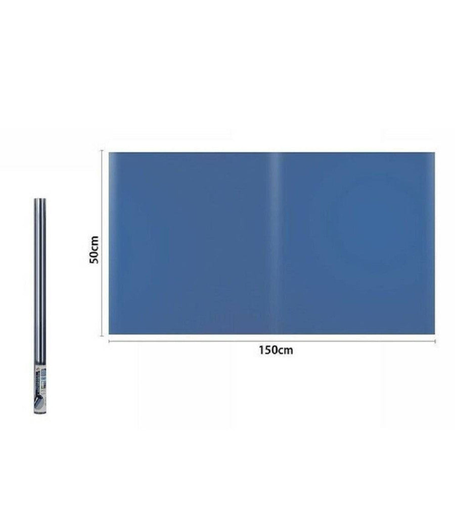 Rotolo Pellicola Per Finestre Oscurante Blu 150 X 50 Cm Adesiva Vetro 70871         