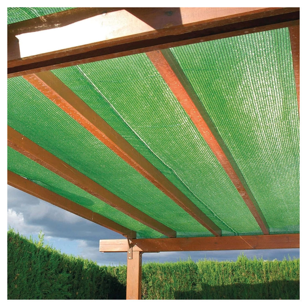 Trade Shop - Rotolo Rete Ombreggiante Verde Fitta 2 X 10 Mt Protezione Giardini Terrazze 017067 -        