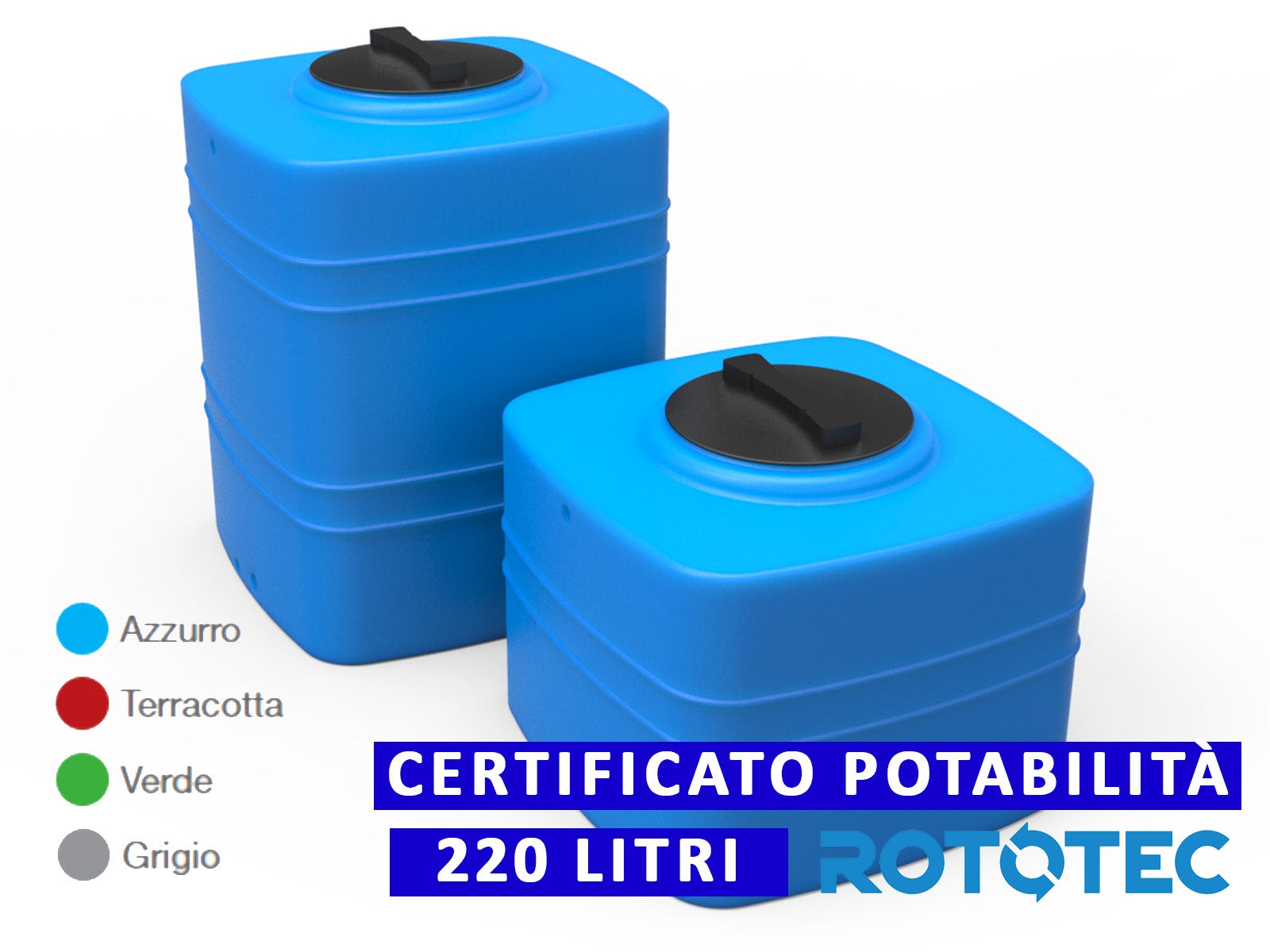 Serbatoio Da Esterno Rototec CUBO 120 LT Polietilene Stoccaggio Acqua