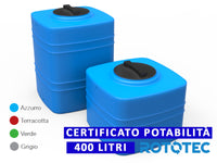 Serbatoio da esterno polietilene stoccaggio acqua CUBO Q400 Rototec litri 400