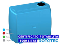 Serbatoio Da Esterno Rototec VALIGIA 1000 LT Polietilene Stoccaggio Acqua