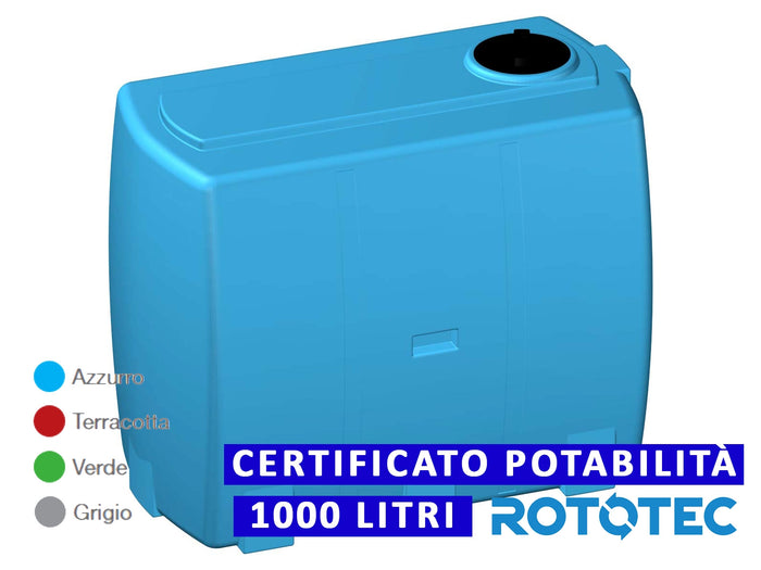 Serbatoio Da Esterno Rototec VALIGIA 1000 LT Polietilene Stoccaggio Acqua