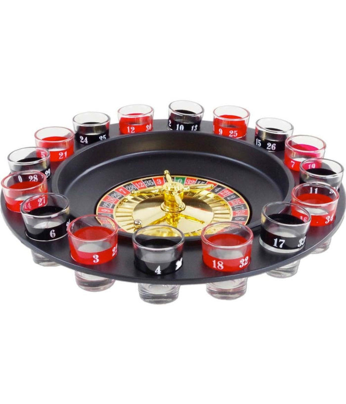 Roulette Alcolica Gioco Tavolo Girevole Gioco D'azzardo Liquore 16 Bicchierini         