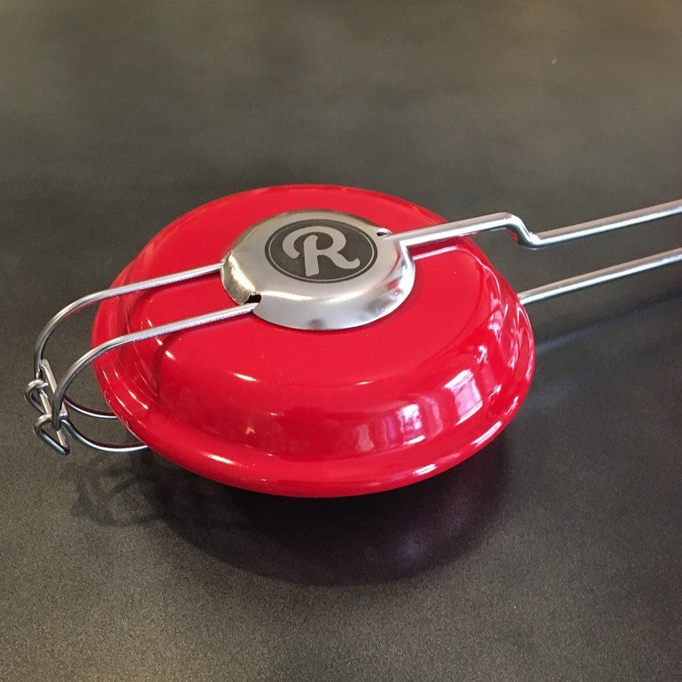 Round Stainless Steel & Enameled Pie Iron