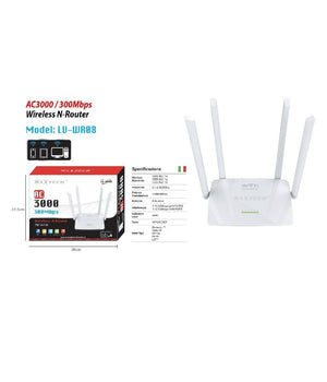 Router Wifi Ripetitore Di Rete 300mbps Amplificatore Di Segnale Maxtech Lv-wr08         