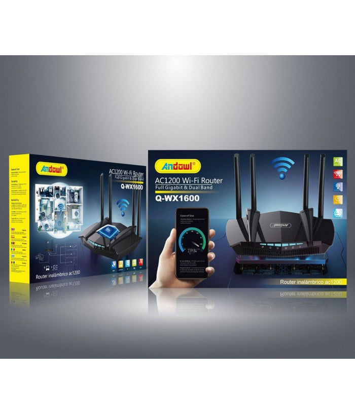 Router Wireless Ac1200 Wifi 2.4ghz+5ghz Full Gigabit Dual Band Wps Casa Q-wx1600         