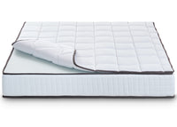 Materasso Piazza e Mezza 120x190 in Memory Foam - Sostenitovo Sfoderabile - con TOPPER REMOVIBILE - Lato Estate/inverno - Alto 24 cm - Ortopedico e ottimo per la schiena