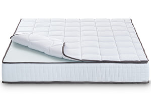 Materasso Matrimoniale 150x200 in Memory Foam - Sostenitovo Sfoderabile - con TOPPER REMOVIBILE - Lato Estate/inverno - Alto 24 cm - Ortopedico e ottimo per la schiena