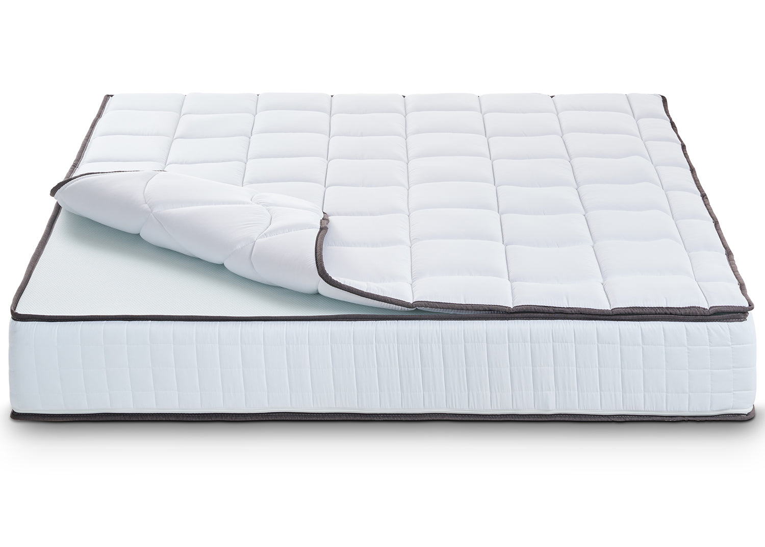 Materasso Singolo 100x200 in Memory Foam - Sostenitovo Sfoderabile - con TOPPER REMOVIBILE - Lato Estate/inverno - Alto 24 cm - Ortopedico e ottimo per la schiena