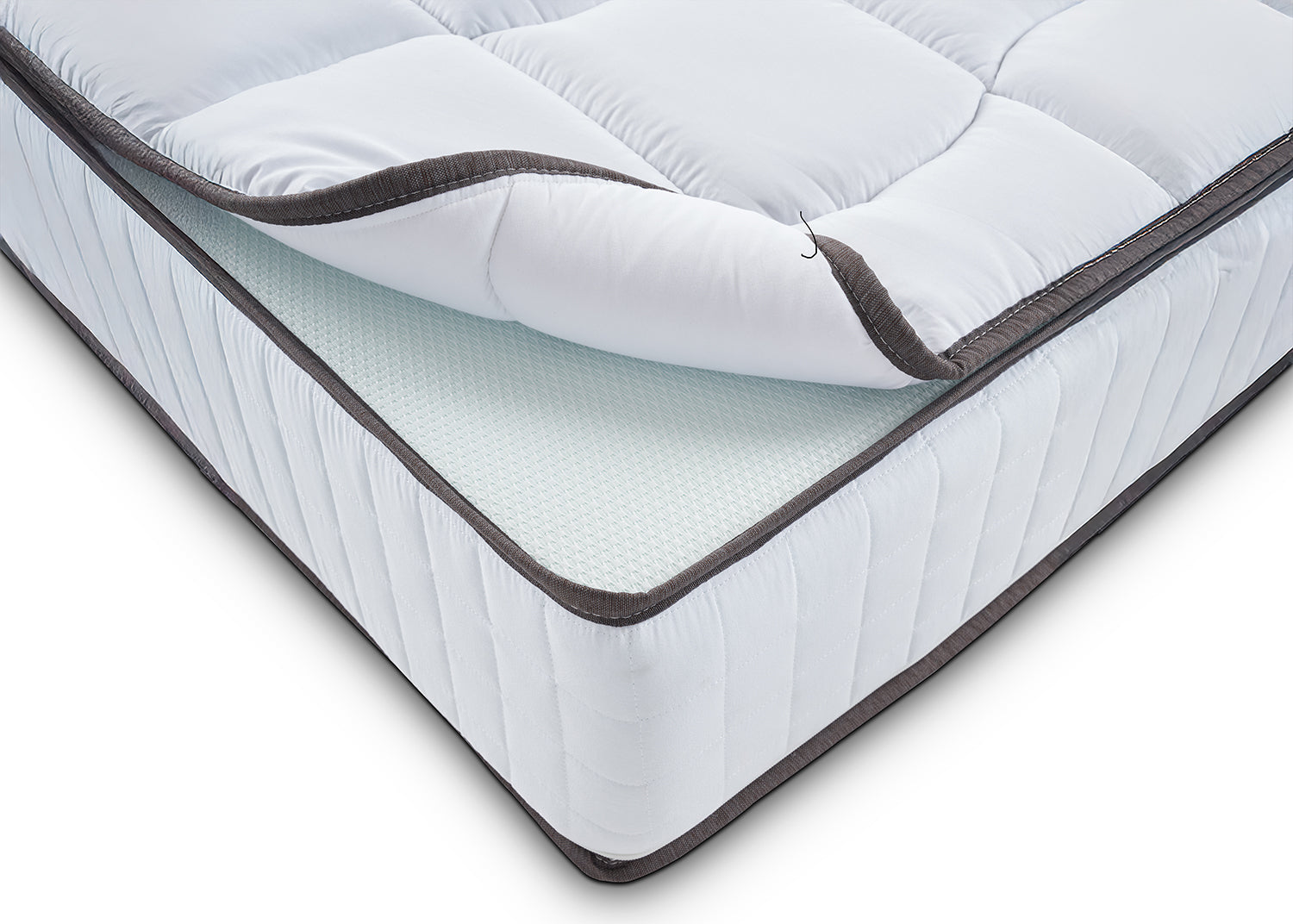 Materasso Matrimoniale 150x190 in Memory Foam - Sostenitovo Sfoderabile - con TOPPER REMOVIBILE - Lato Estate/inverno - Alto 24 cm - Ortopedico e ottimo per la schiena
