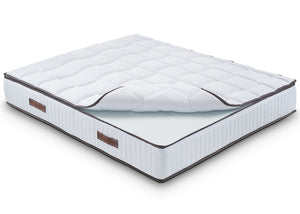 Materasso Singolo 90x200 in Memory Foam - Sostenitovo Sfoderabile - con TOPPER REMOVIBILE - Lato Estate/inverno - Alto 24 cm - Ortopedico e ottimo per la schiena