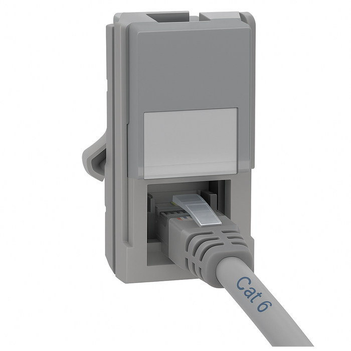 Connettore rj45 categoria 6 utp toolless idc bticino *** colore grigio, confezione 1